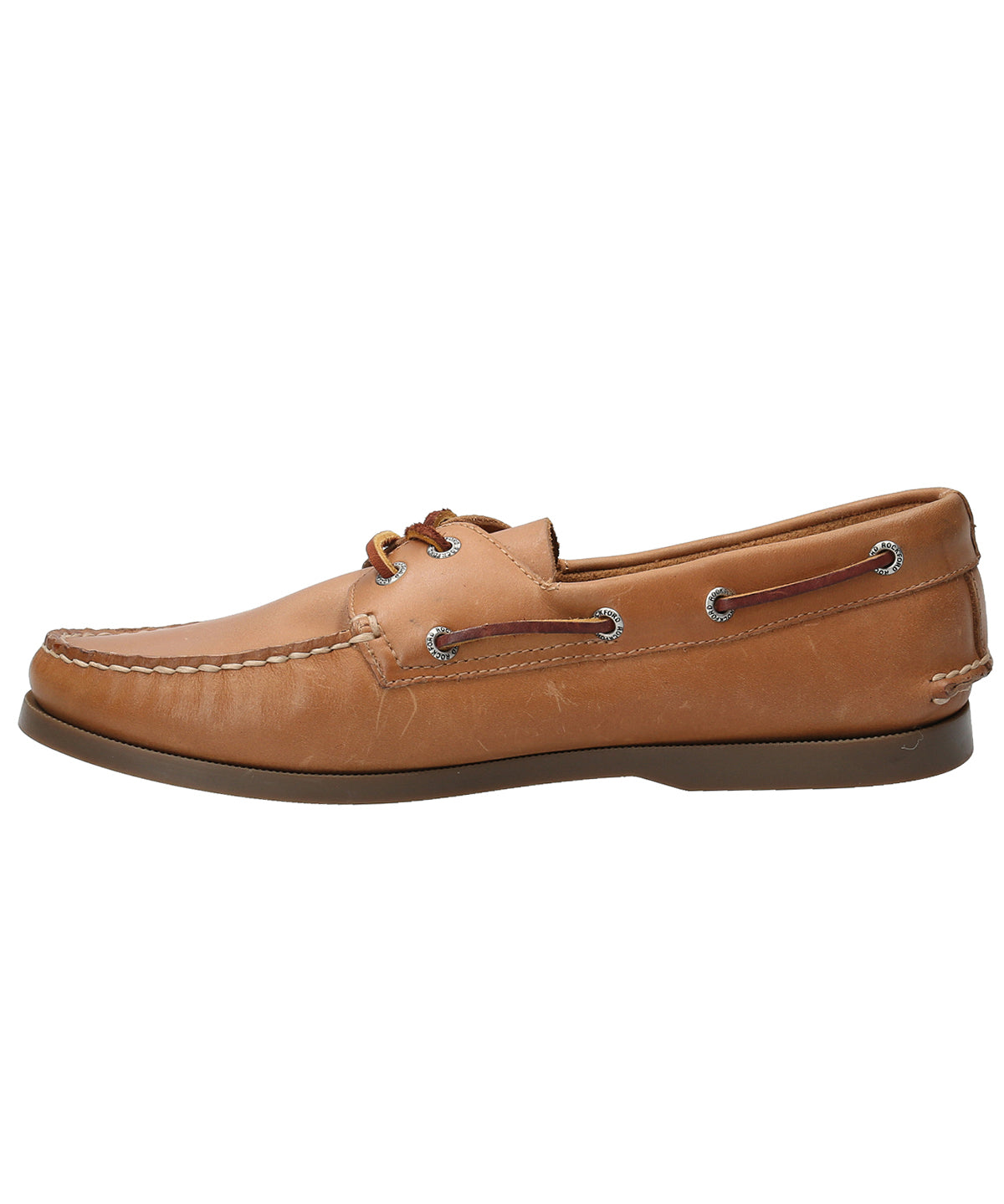 Zapato Cuero Hombre Boat Café Claro Rockford
