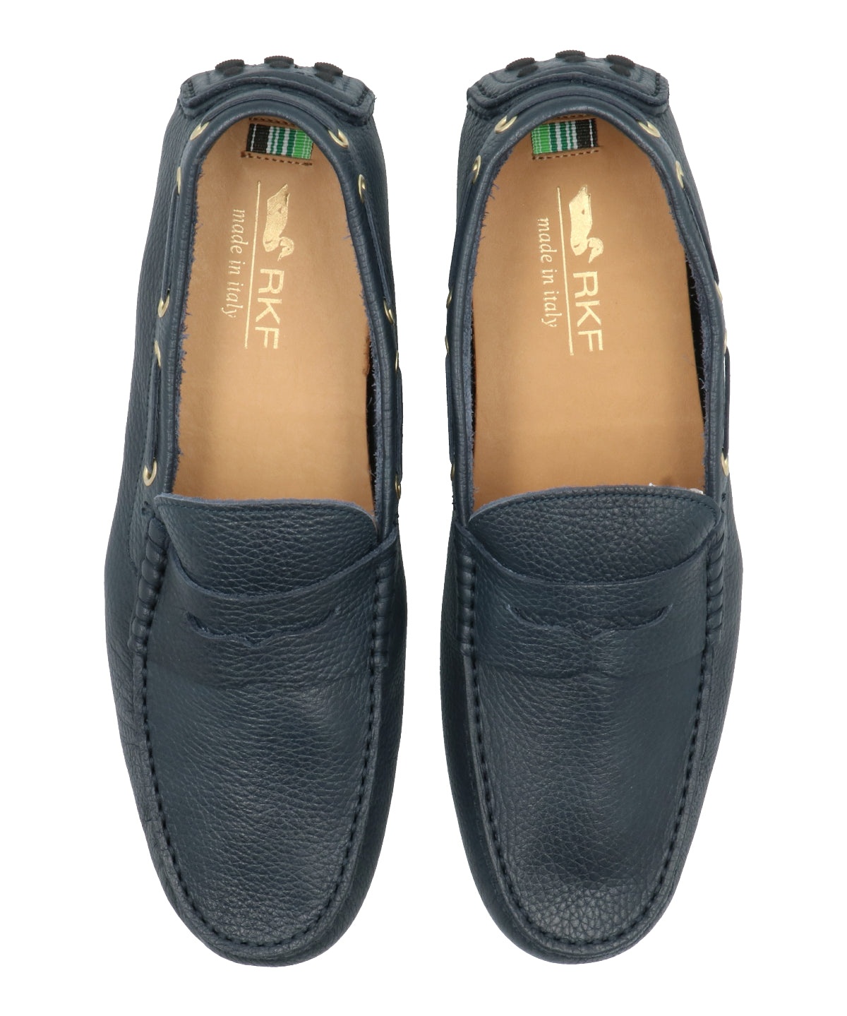 Mocasín Cuero Hombre Damiano Azul Rockford