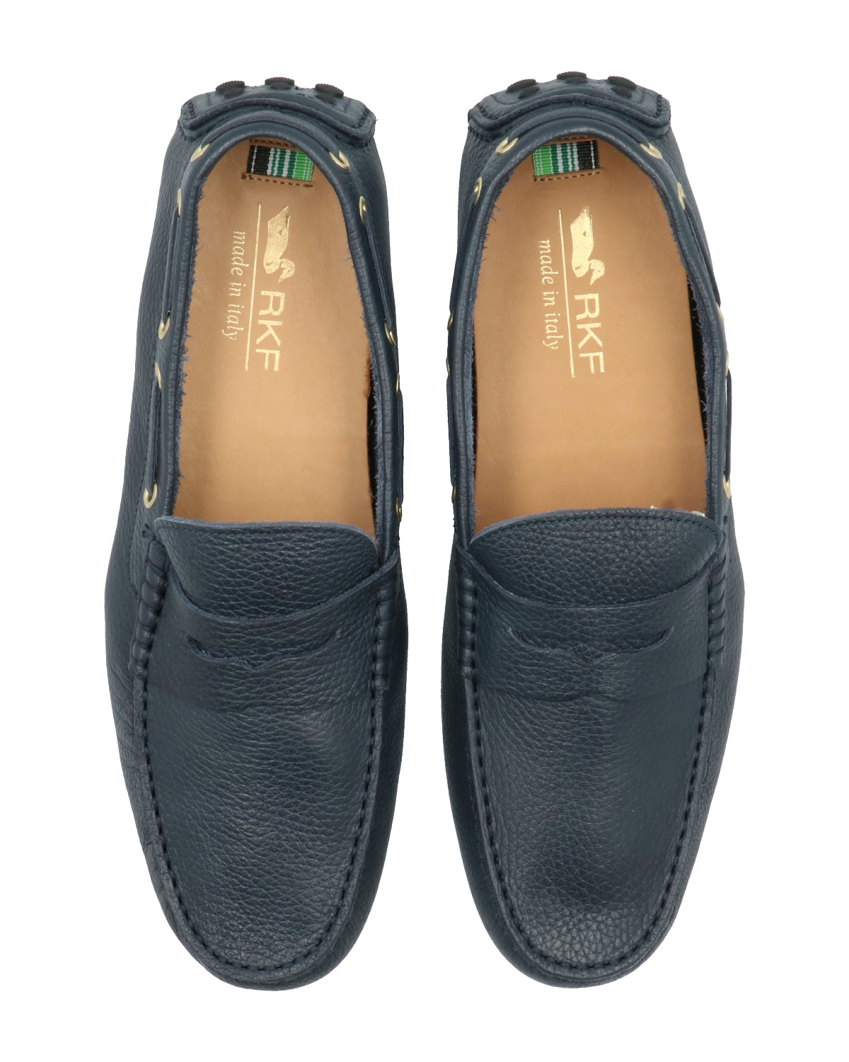 Mocasín Cuero Hombre Damiano Azul Rockford