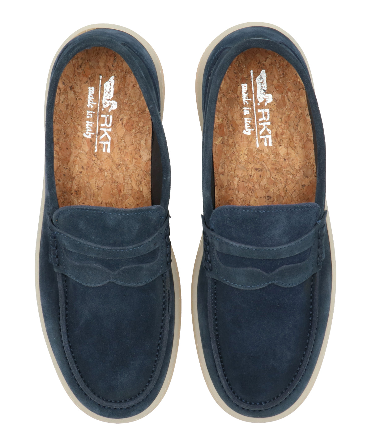 Mocasín Cuero Hombre Galvano Azul Rockford