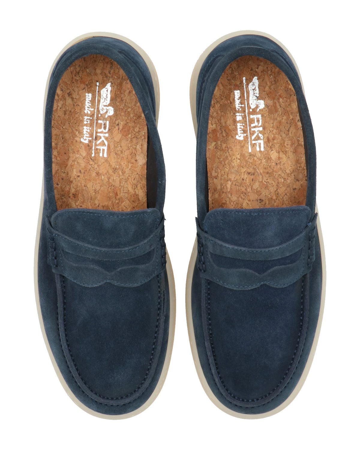 Mocasín Cuero Hombre Galvano Azul Rockford