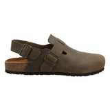 Zueco Cuero Hombre Russell Café Rockford