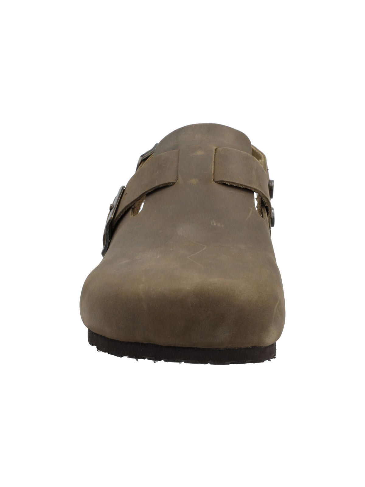 Zueco Cuero Hombre Russell Café Rockford