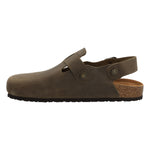 Zueco Cuero Hombre Russell Café Rockford
