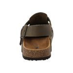 Zueco Cuero Hombre Russell Café Rockford