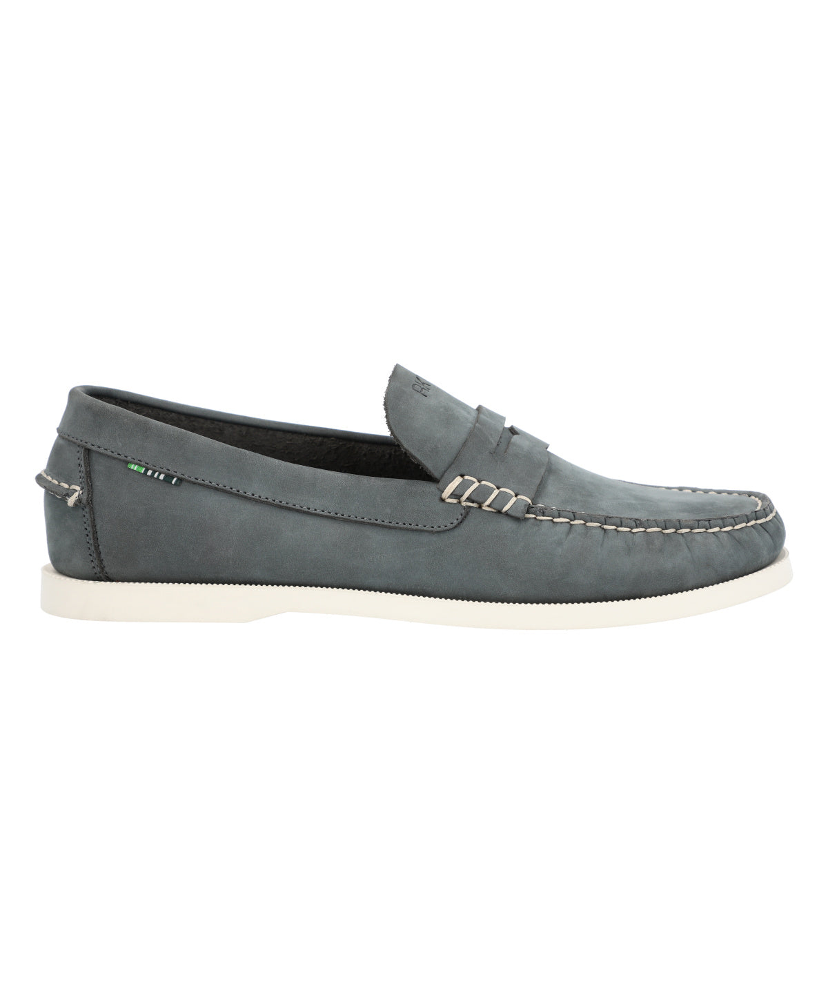Mocasín Cuero Hombre Boat Mask Gris Rockford