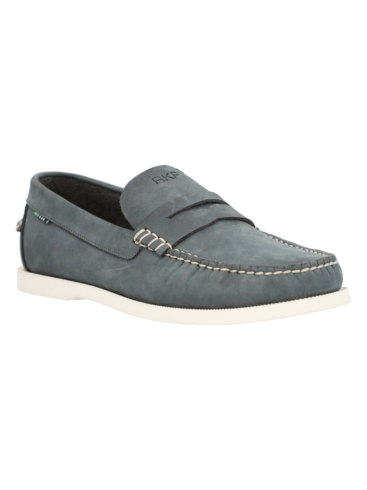 Mocasín Cuero Hombre Boat Mask Gris Rockford