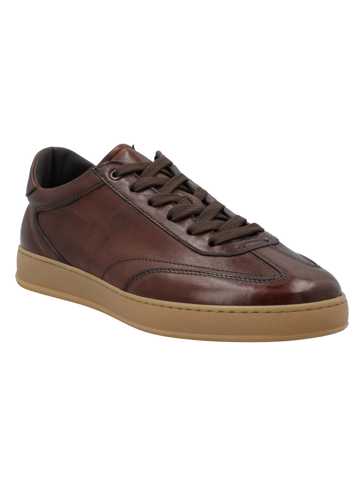 Zapatilla Cuero Hombre Riello Café Rockford