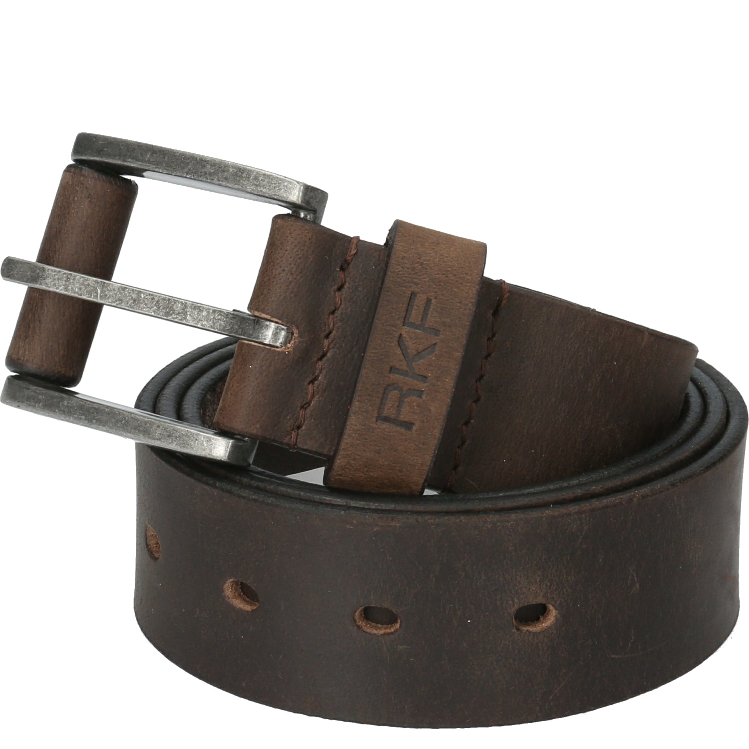 Cinturón Cuero Hombre Rf Frank Café Rockford