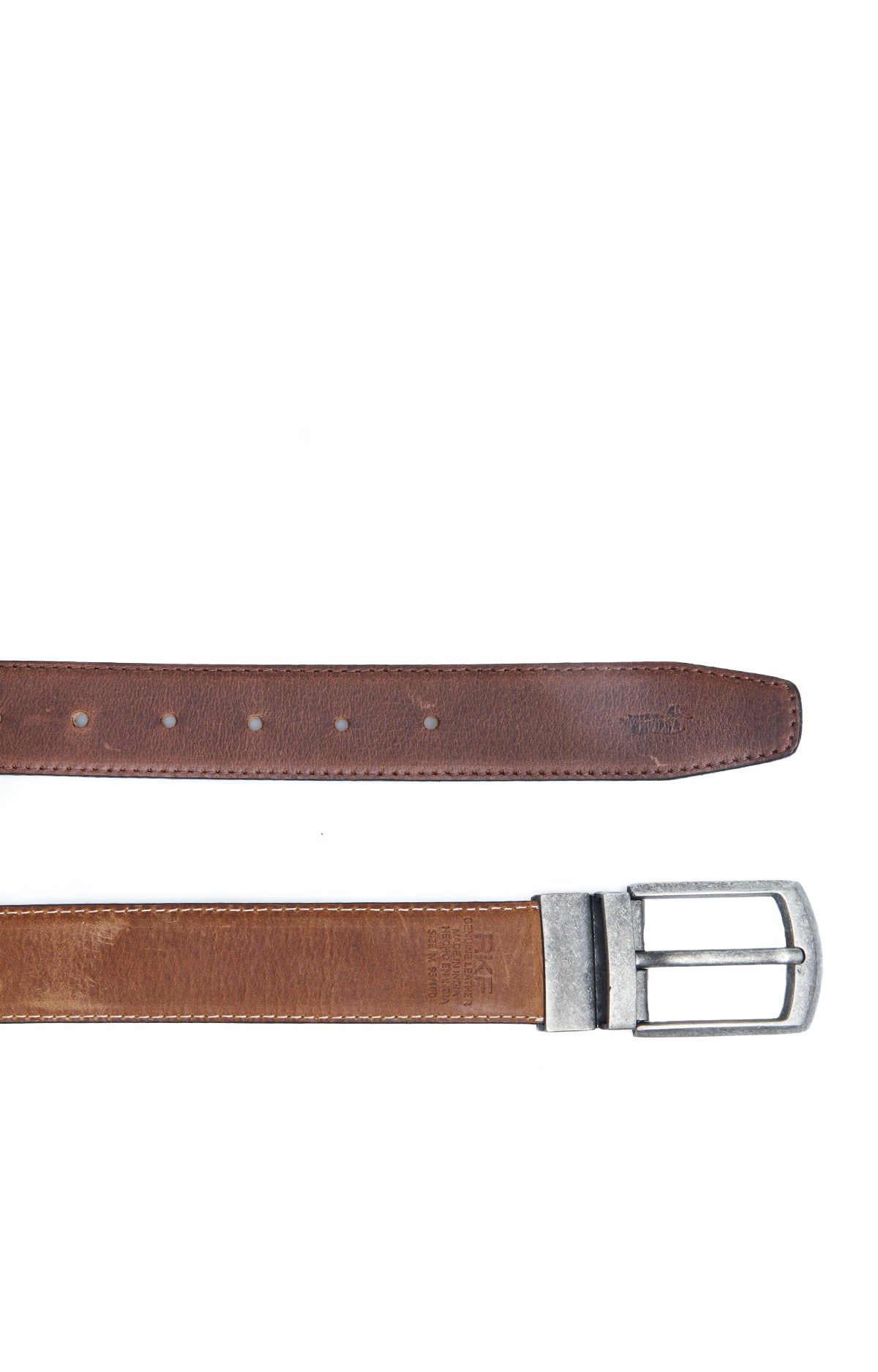 Cinturón Cuero Hombre Rf New Reversible Café Rockford