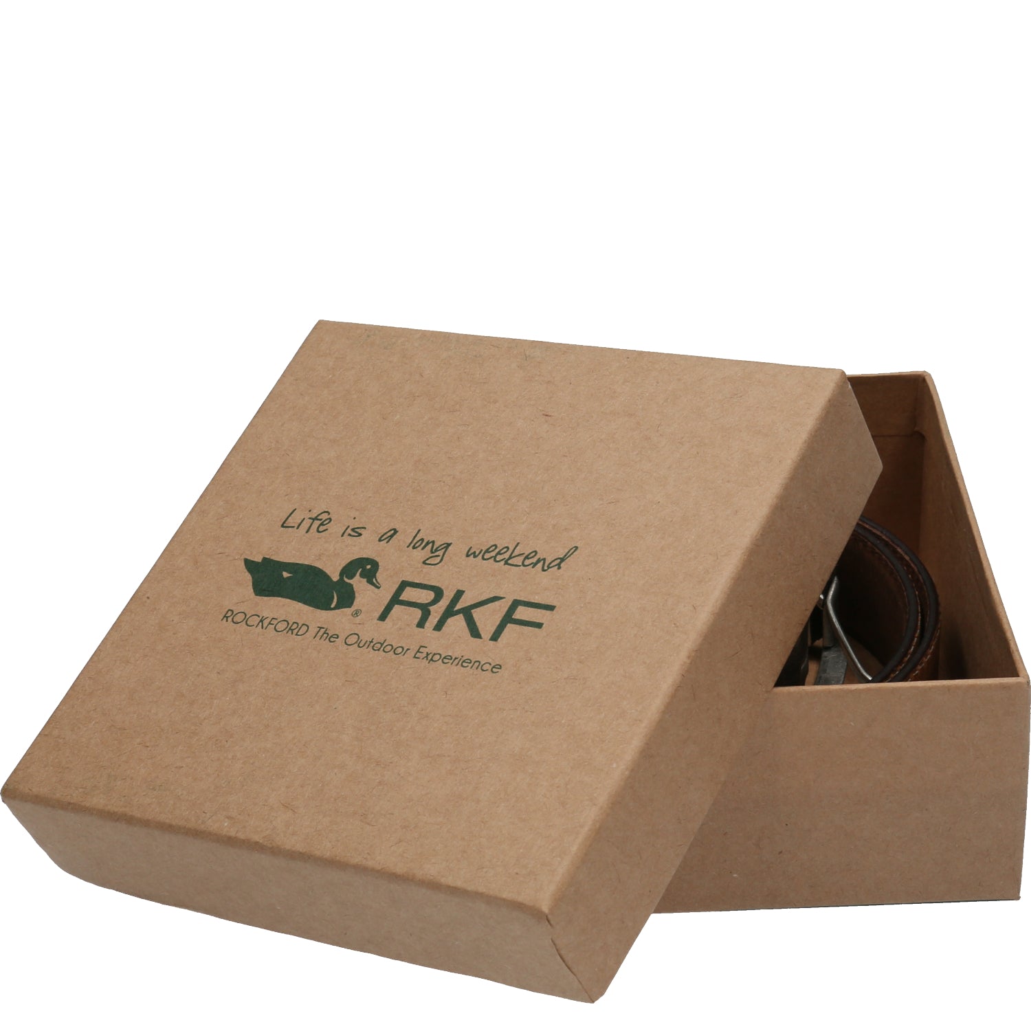 Cinturón Cuero Hombre Rf New Reversible Café Rockford