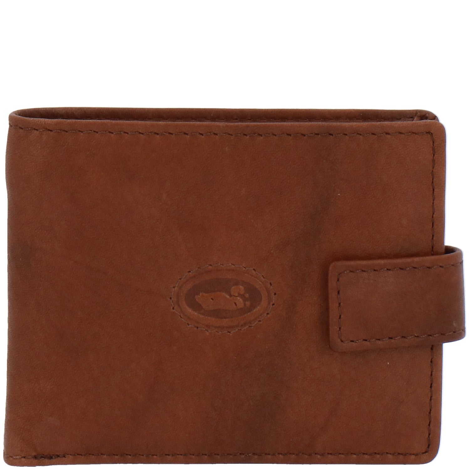 Billetera Cuero Hombre Aq Volante Café Rockford