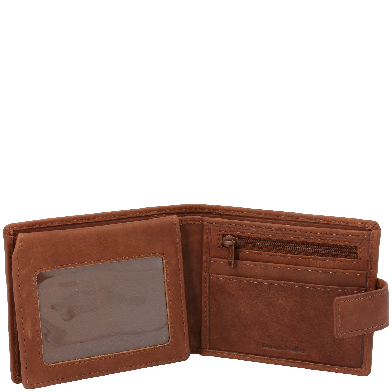 Billetera Cuero Hombre Aq Volante Café Rockford