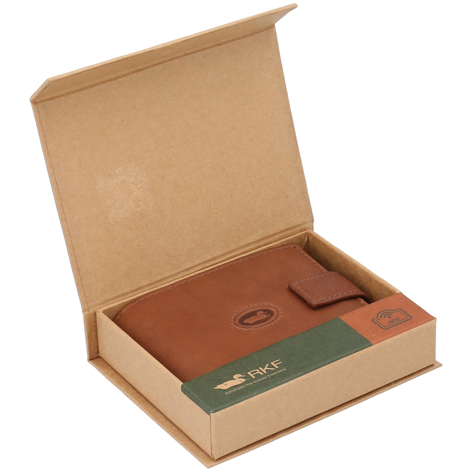 Billetera Cuero Hombre Aq Volante Café Rockford