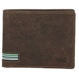 Billetera Cuero Hombre Hu Flag Café Rockford