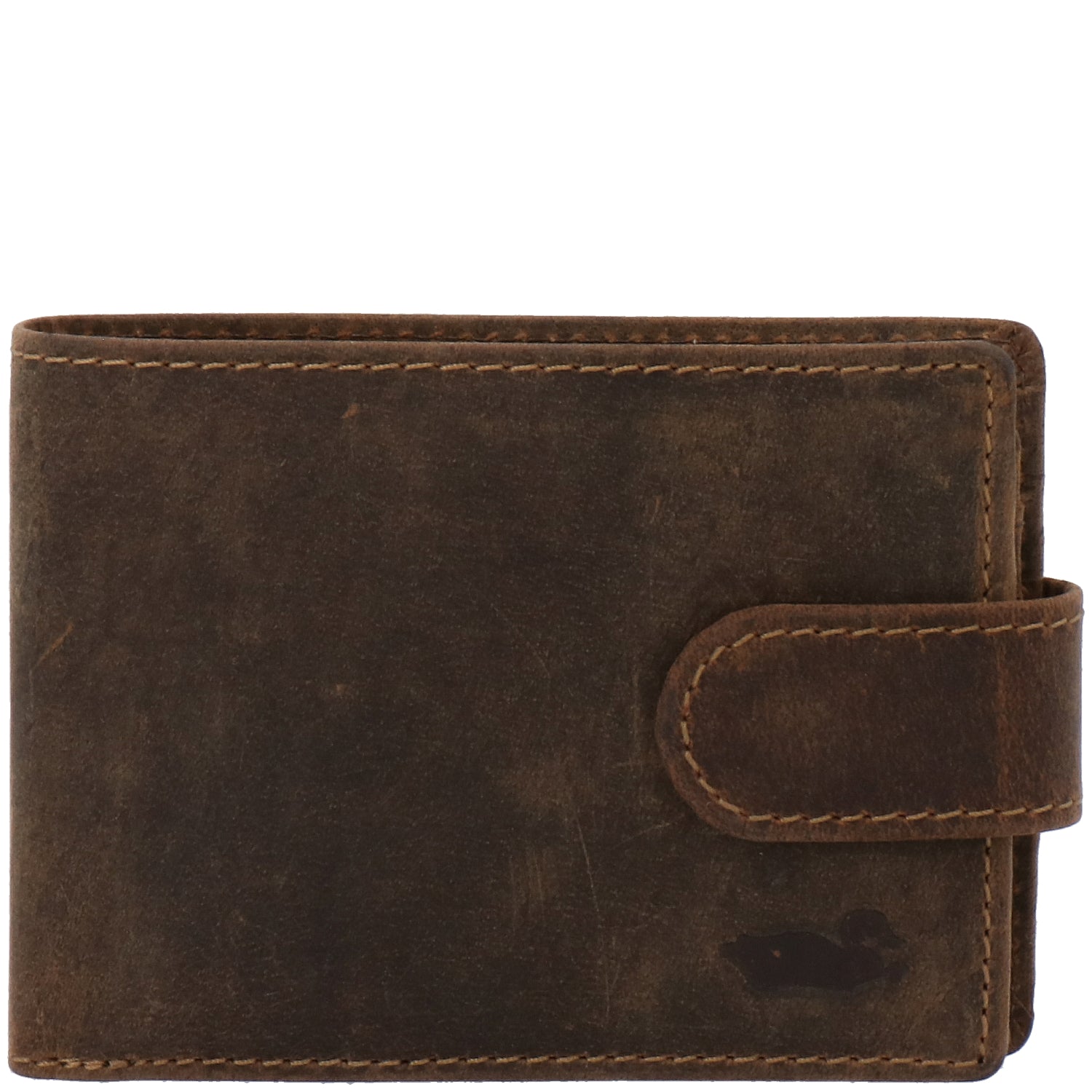 Billetera Cuero Hombre Hu Triple Café Rockford