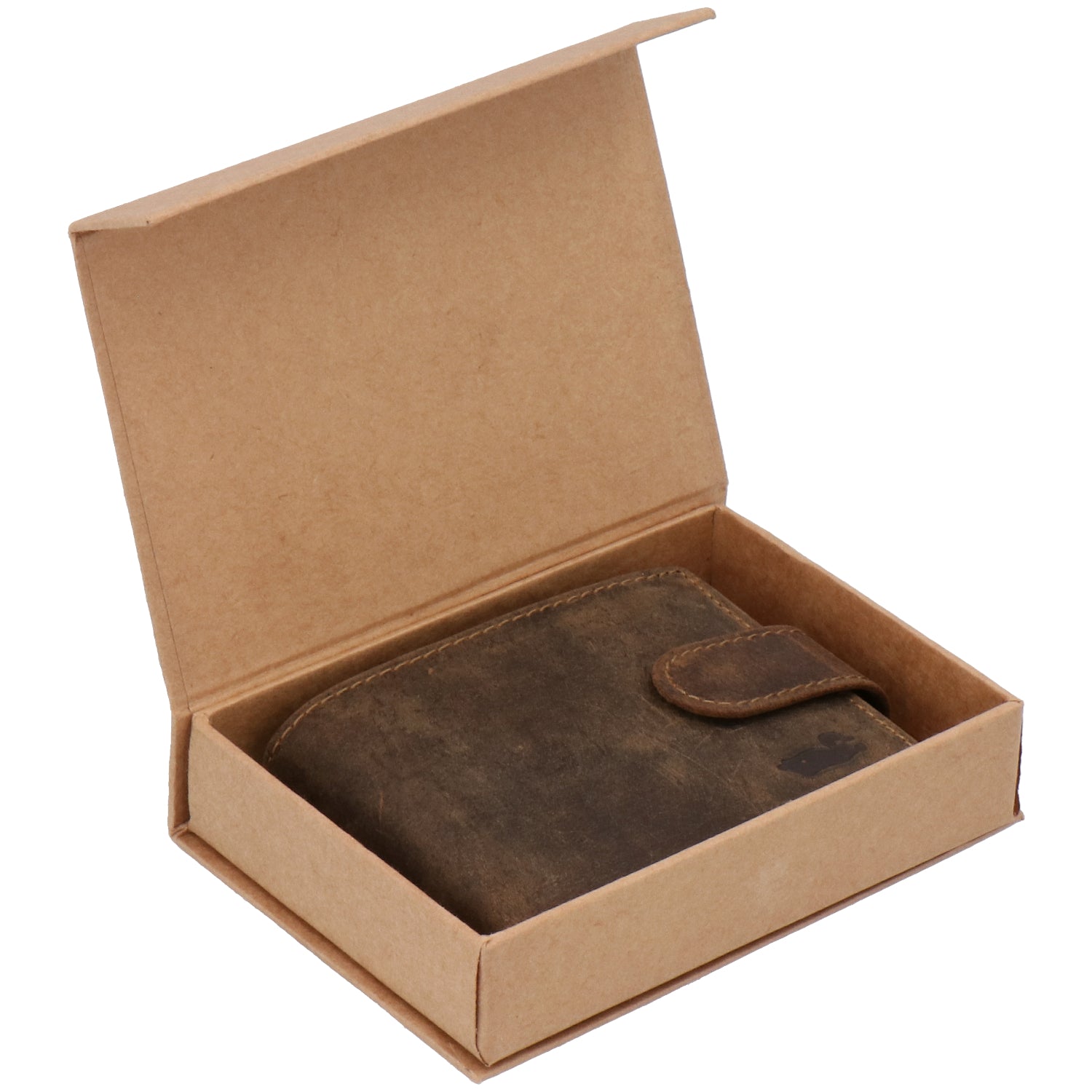 Billetera Cuero Hombre Hu Triple Café Rockford