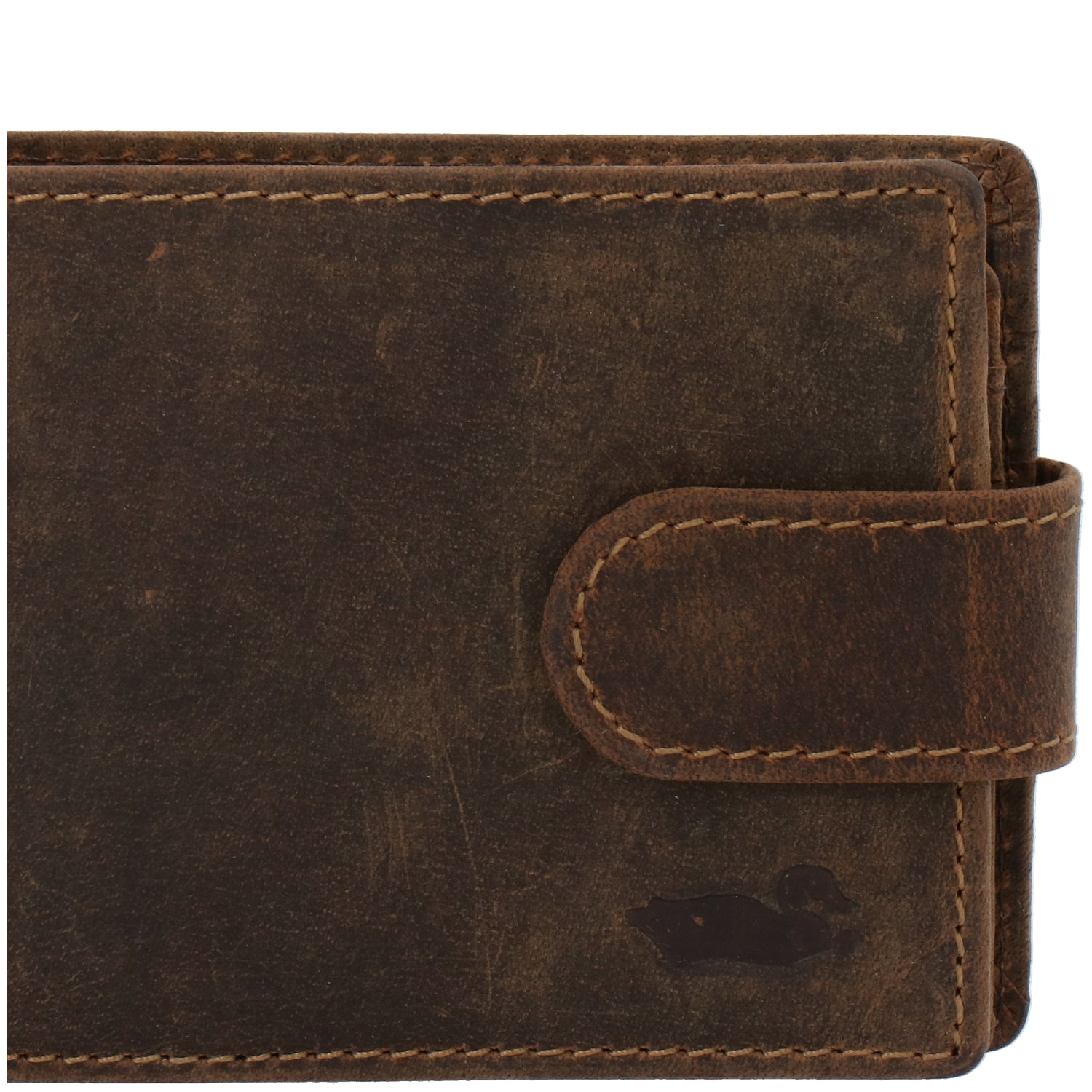 Billetera Cuero Hombre Hu Triple Café Rockford