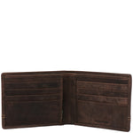 Billetera Cuero Hombre Ks Stitch Café Rockford