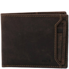 Billetera Cuero Hombre Ks Ventana Café Rockford