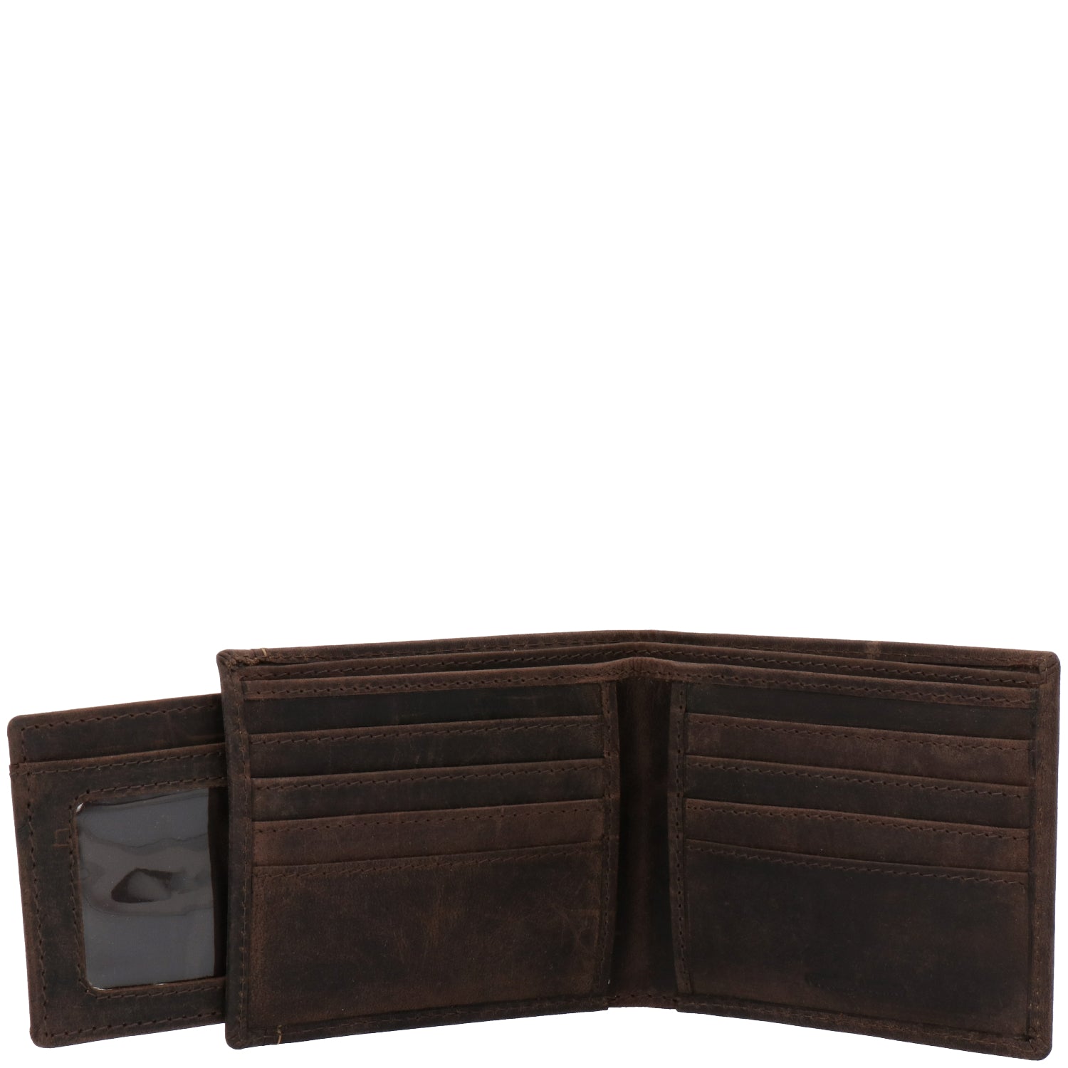 Billetera Cuero Hombre Ks Ventana Café Rockford