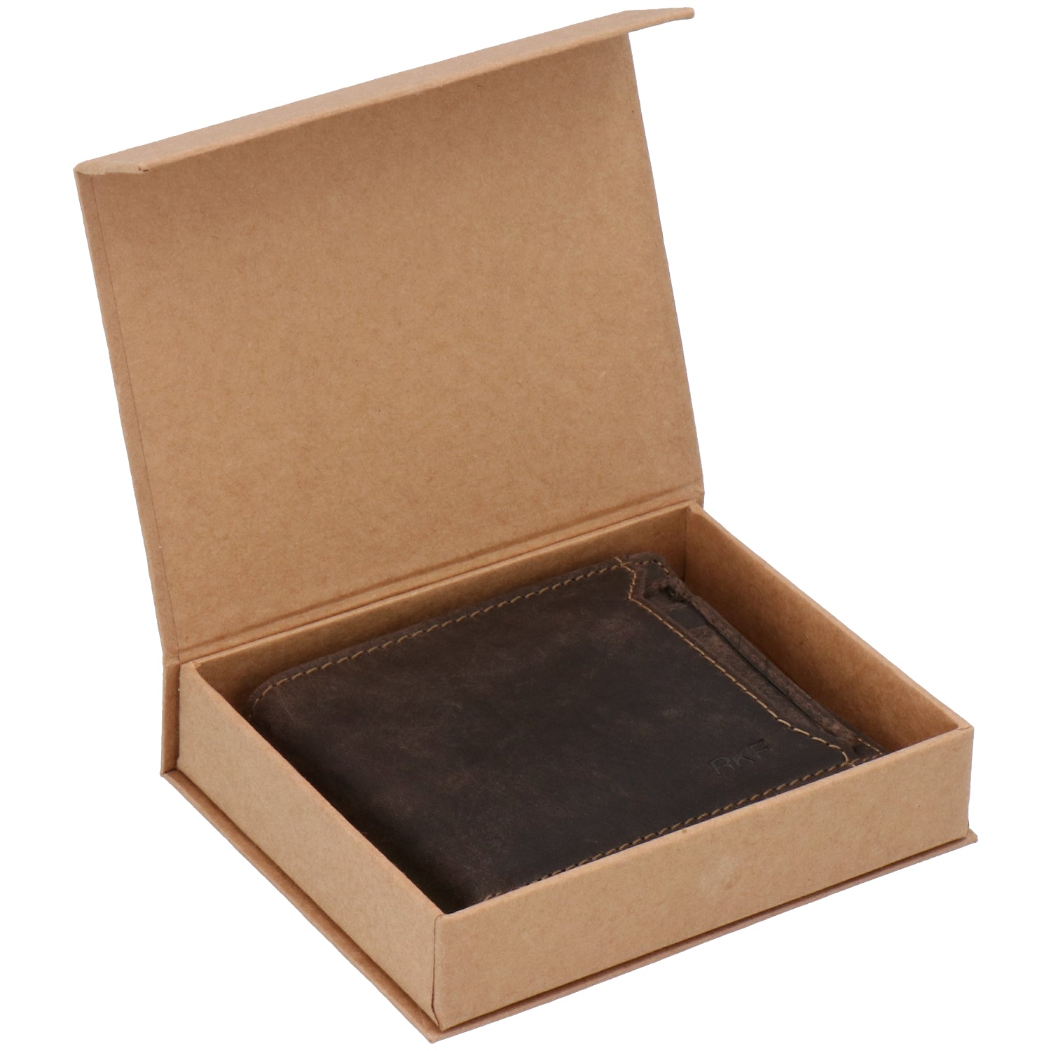 Billetera Cuero Hombre Ks Ventana Café Rockford