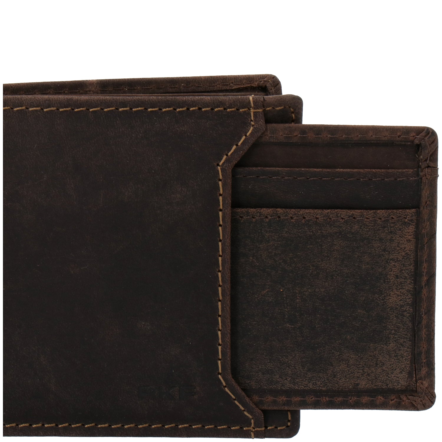 Billetera Cuero Hombre Ks Ventana Café Rockford