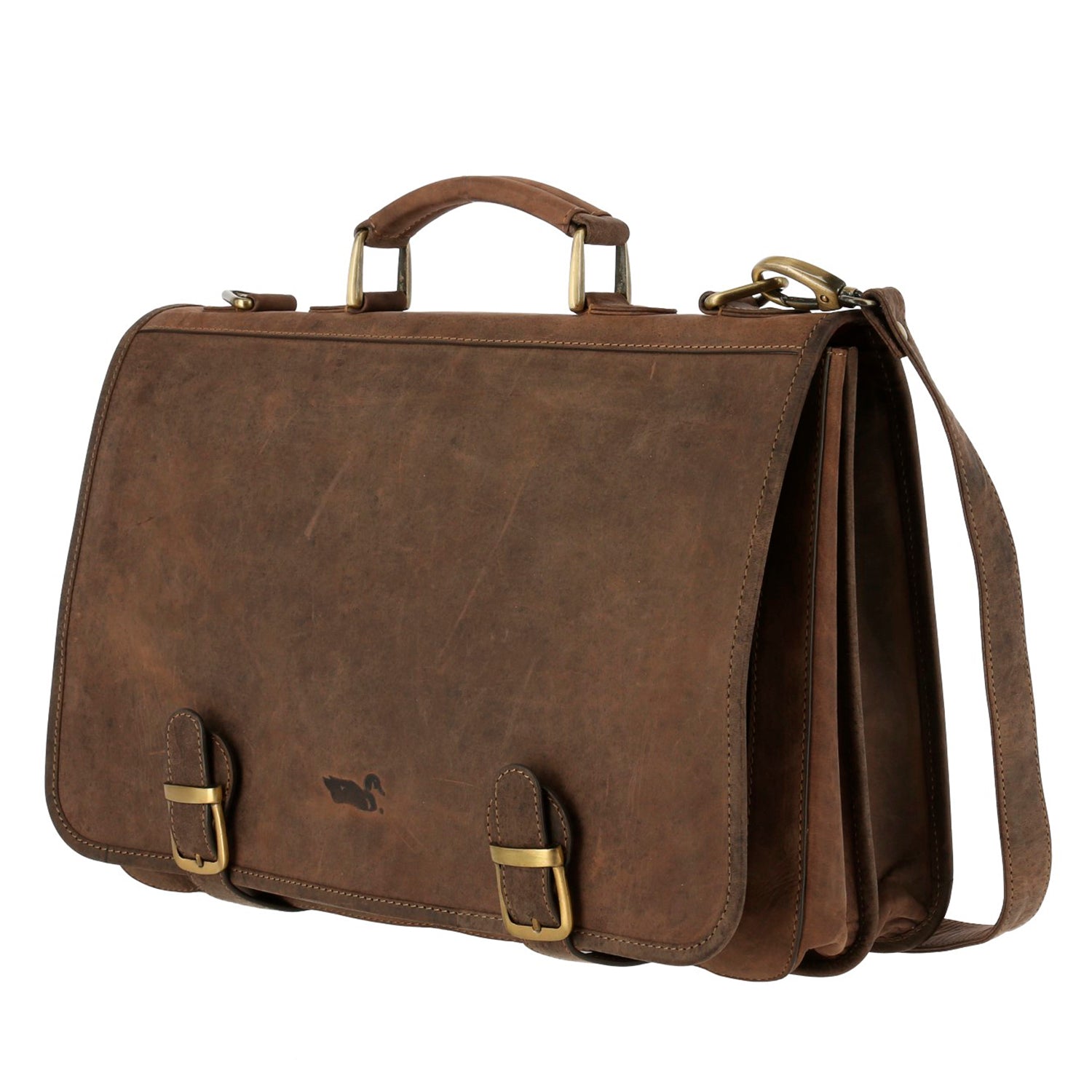 Maletín Cuero Hombre Ks Aspen Café Rockford