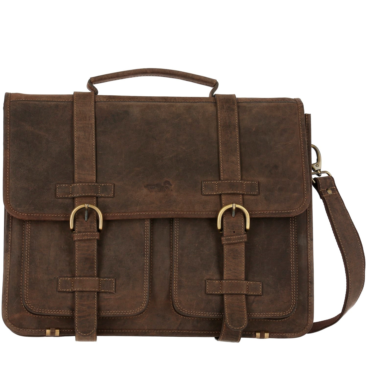 Maletín Cuero Hombre Ks Pocket Café Rockford