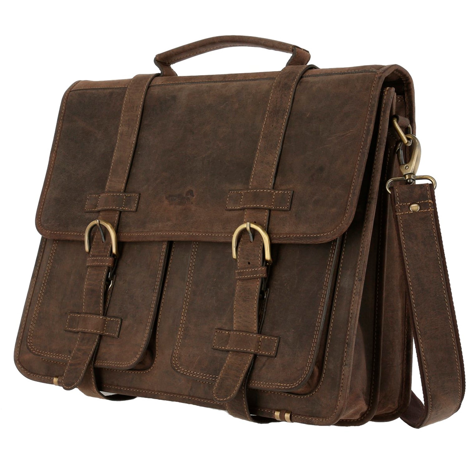 Maletín Cuero Hombre Ks Pocket Café Rockford