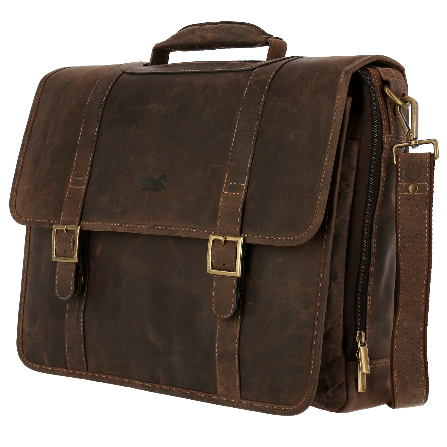 Maletín Cuero Hombre Ks Vail Café Rockford