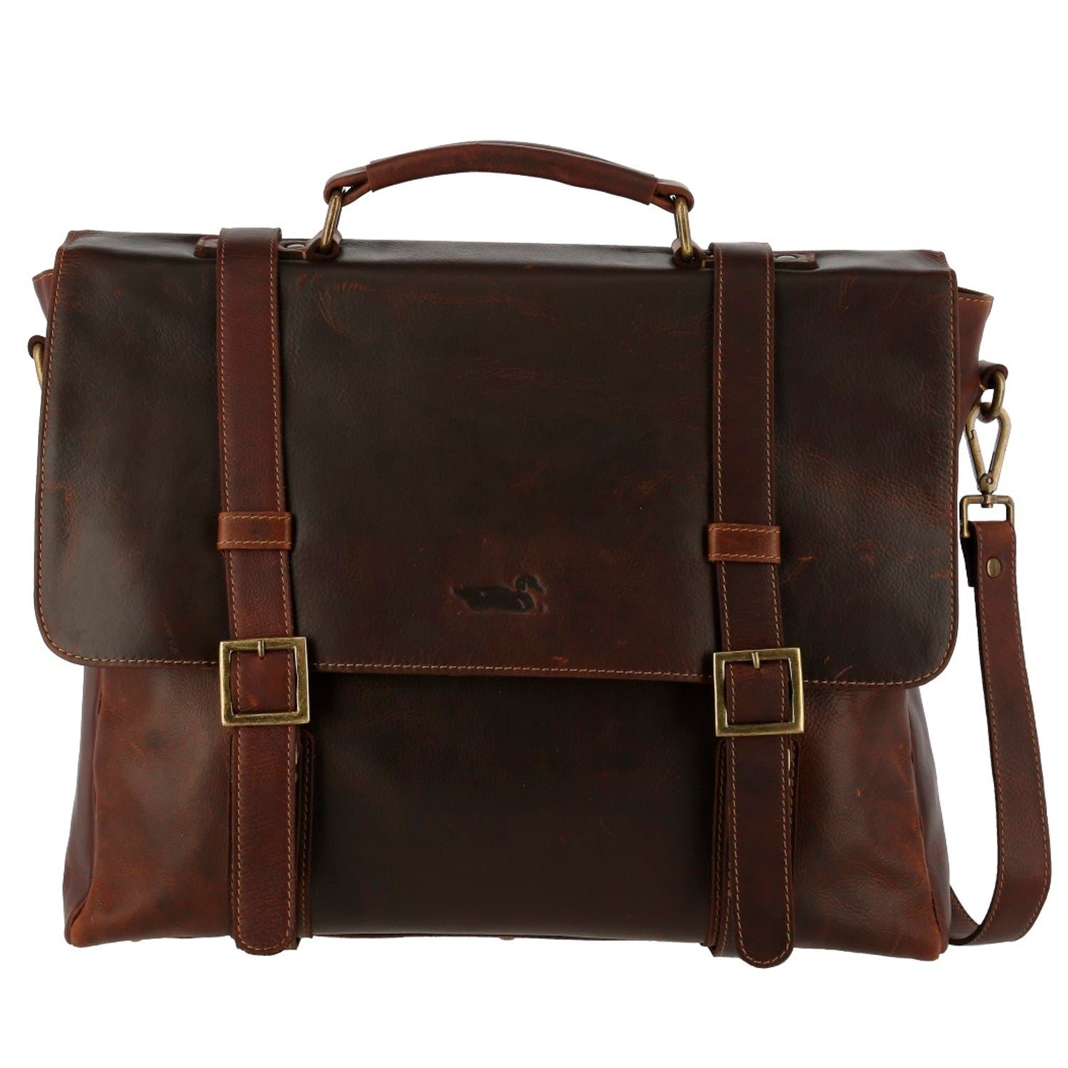 Maletín Cuero Hombre Tc Flap Fede Café Rockford