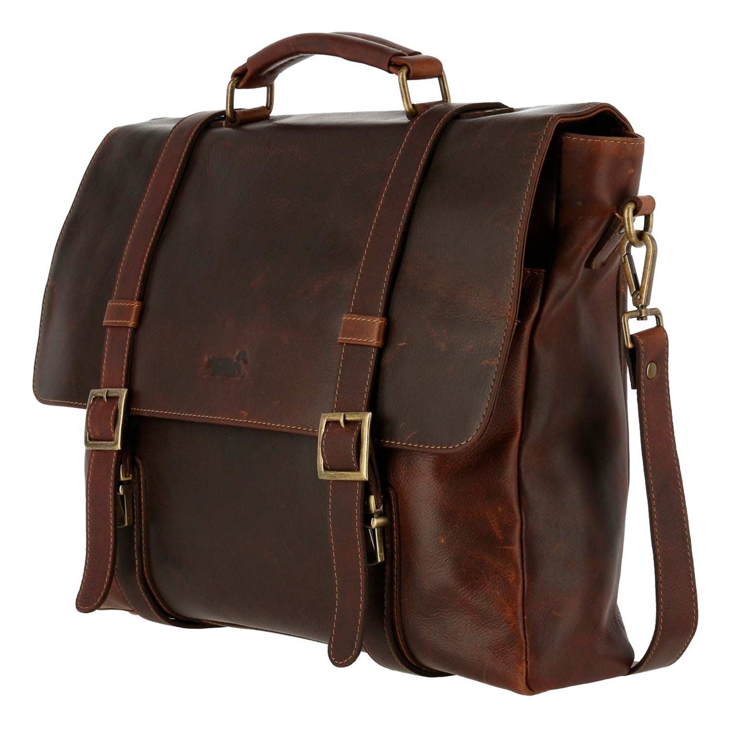 Maletín Cuero Hombre Tc Flap Fede Café Rockford