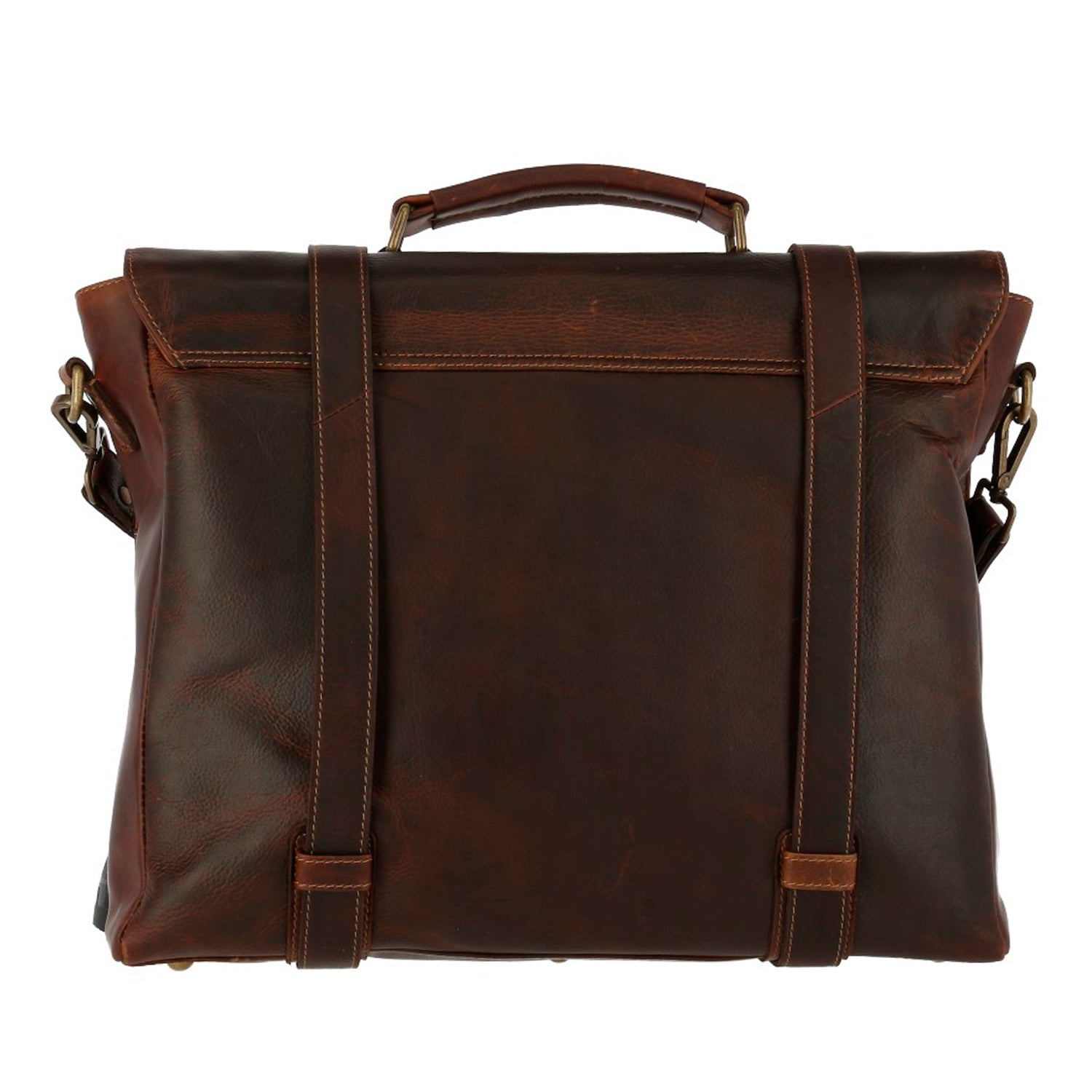 Maletín Cuero Hombre Tc Flap Fede Café Rockford