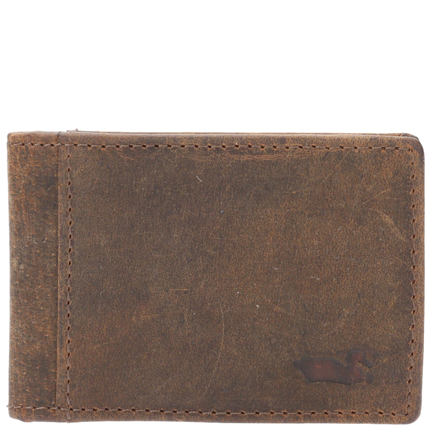 Billetera Cuero Hombre Hu Clip Café Rockford