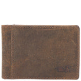 Billetera Cuero Hombre Hu Clip Café Rockford