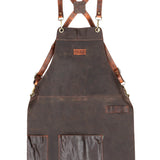 Pechera Cuero Hombre Rkf Bbq Apron Café Rockford