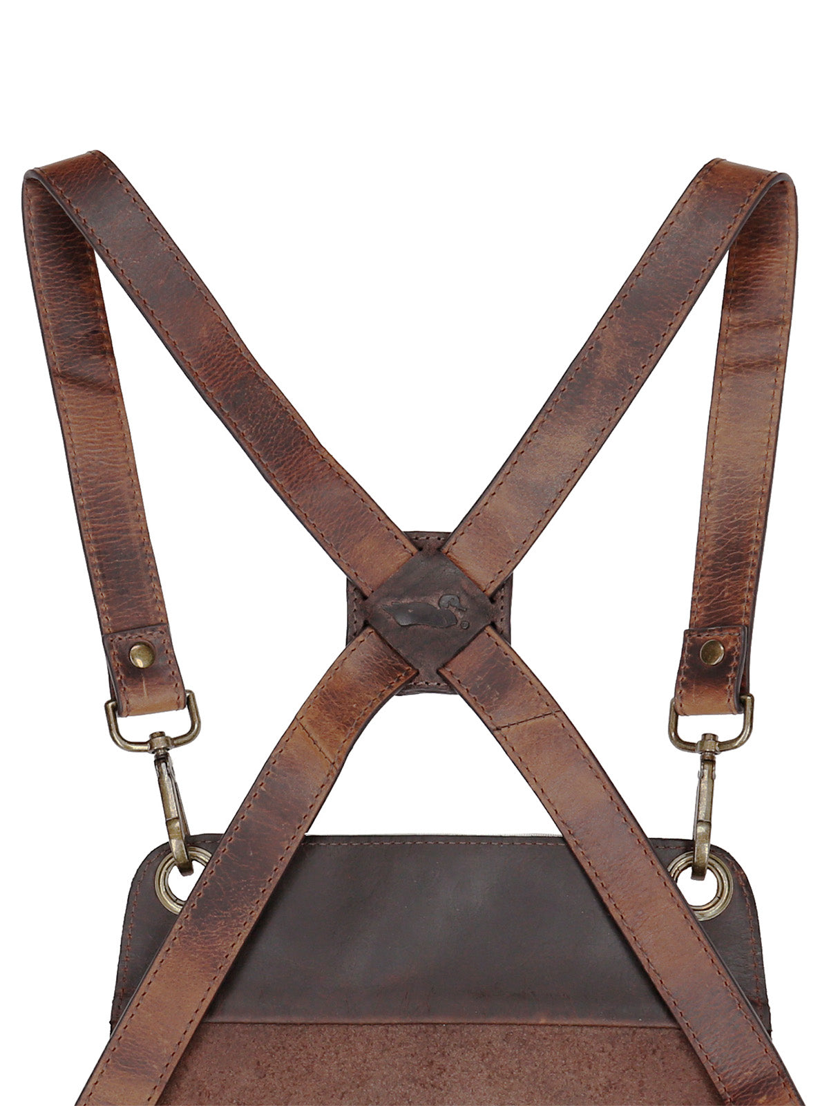 Pechera Cuero Hombre Rkf Bbq Apron Café Rockford