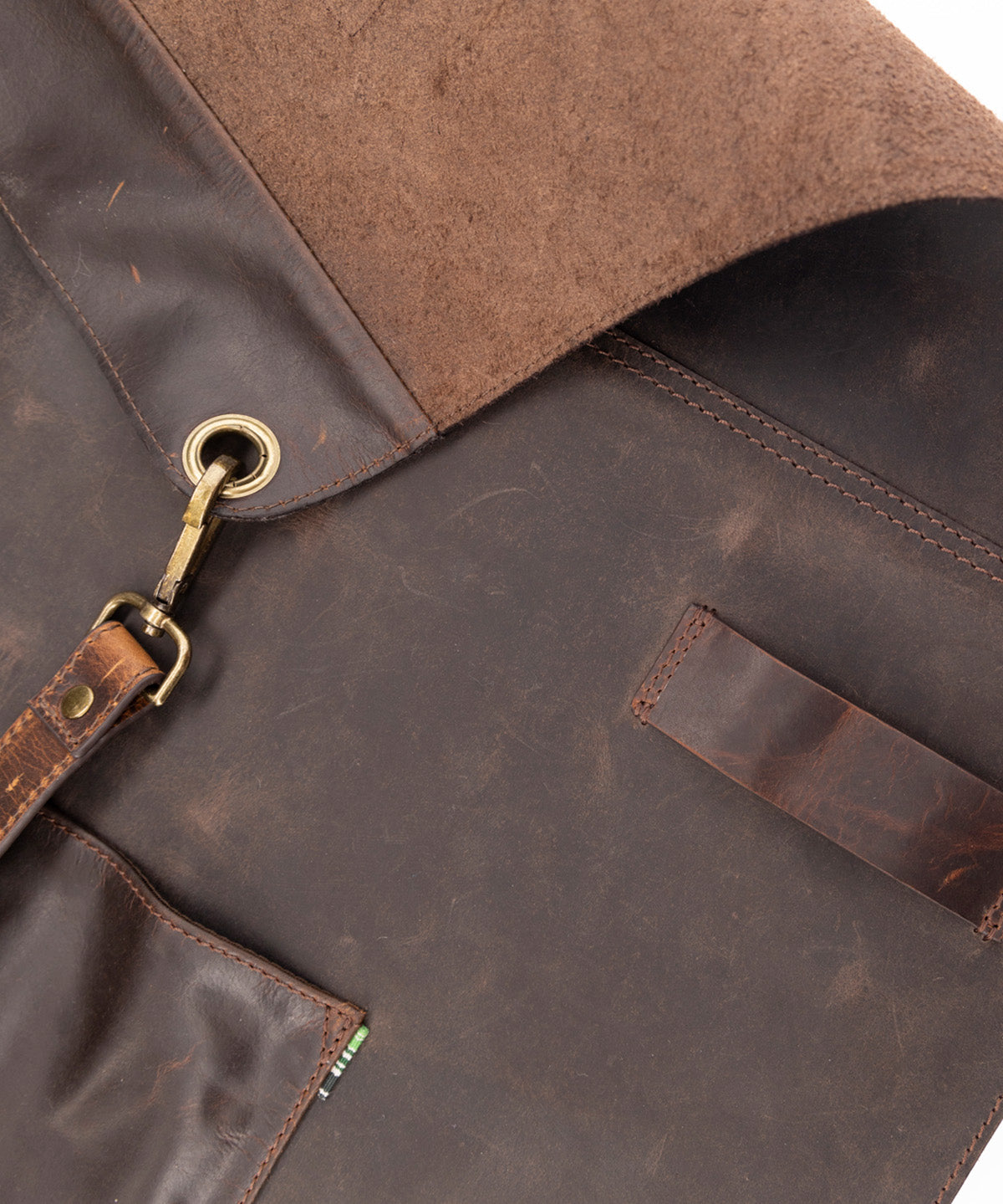 Pechera Cuero Hombre Rkf Bbq Apron Café Rockford