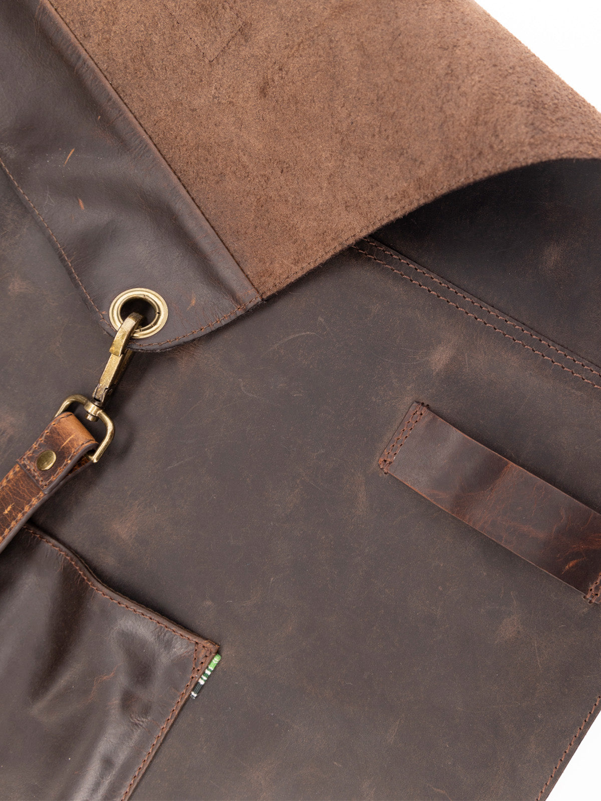 Pechera Cuero Hombre Rkf Bbq Apron Café Rockford