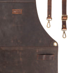 Pechera Cuero Hombre Rkf Bbq Apron Café Rockford