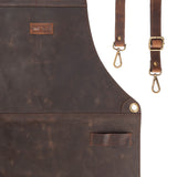 Pechera Cuero Hombre Rkf Bbq Apron Café Rockford