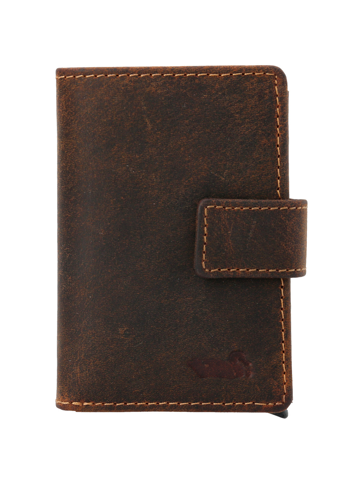 Billetera Cuero Hombre HU Multicards Café Rockford