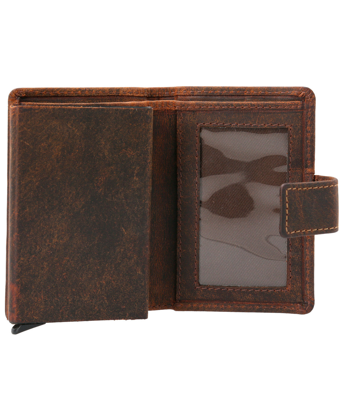 Billetera Cuero Hombre HU Multicards Café Rockford