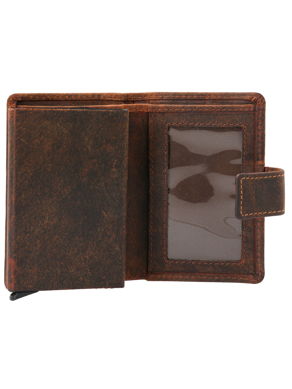 Billetera Cuero Hombre HU Multicards Café Rockford