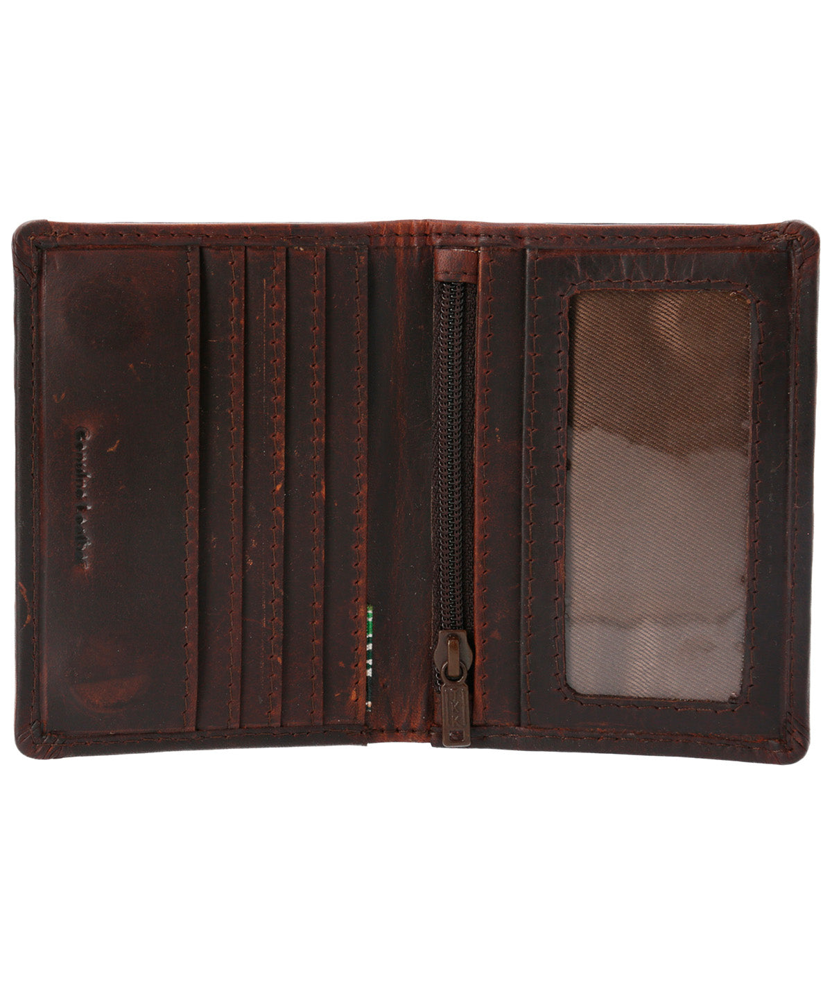 Billetera Cuero Hombre TC Bifold Magnet Café Rockford