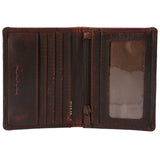 Billetera Cuero Hombre TC Bifold Magnet Café Rockford