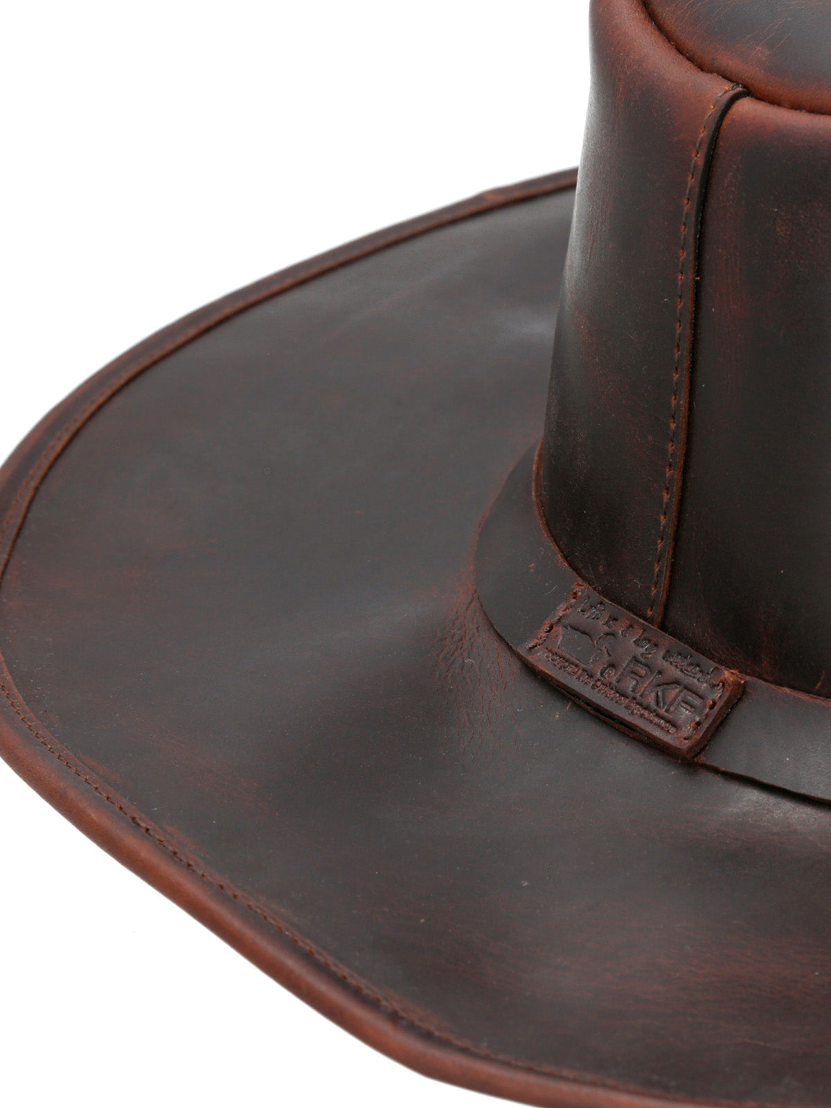 Sombrero Cuero Hombre Rkf Hobart Hat Café Rockford