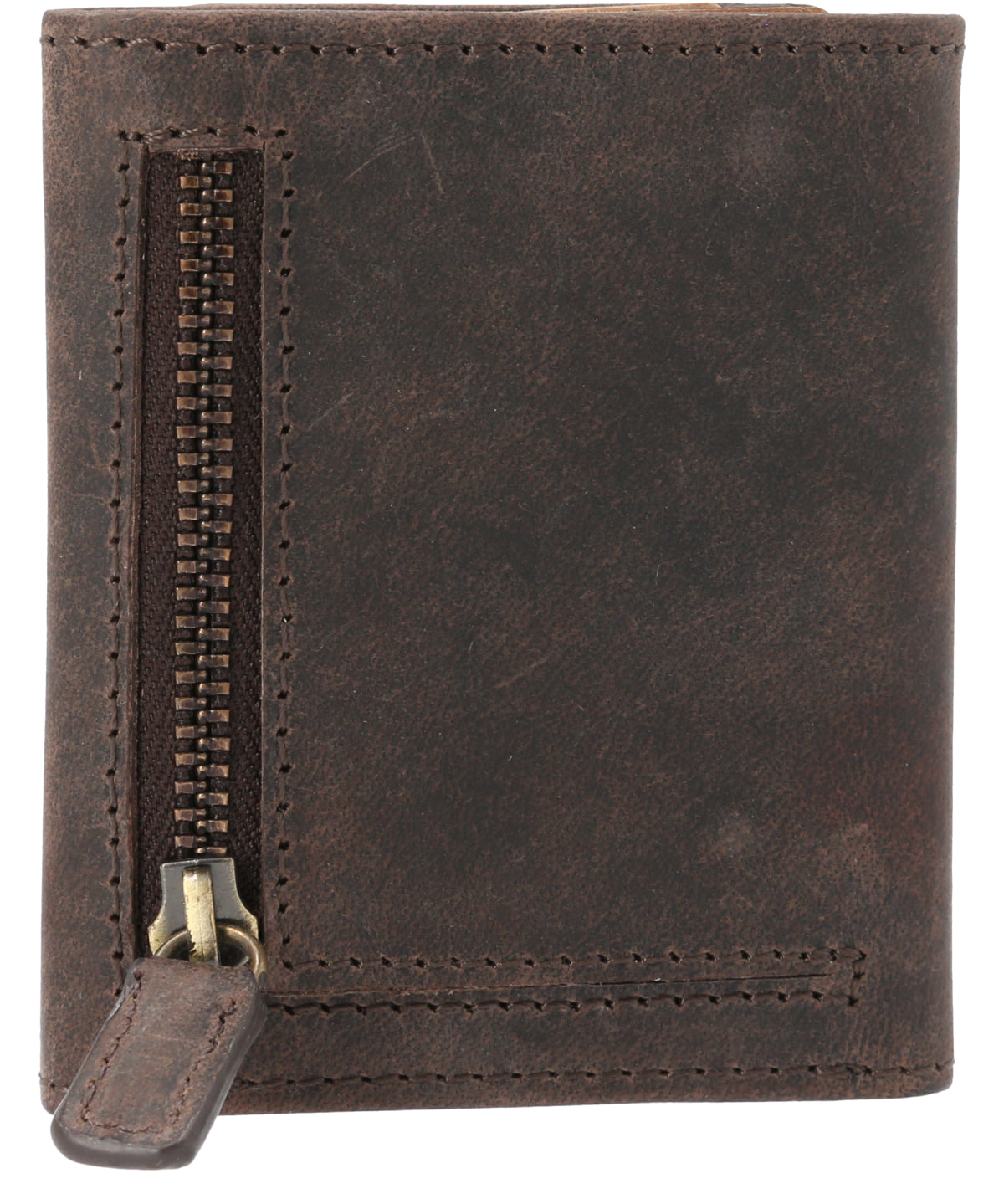 Billetera Cuero Hombre Ks Trifold Card Café Rockford