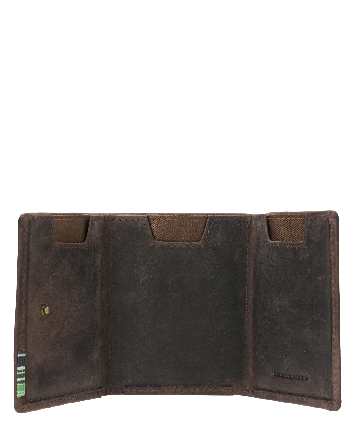 Billetera Cuero Hombre Ks Trifold Card Café Rockford
